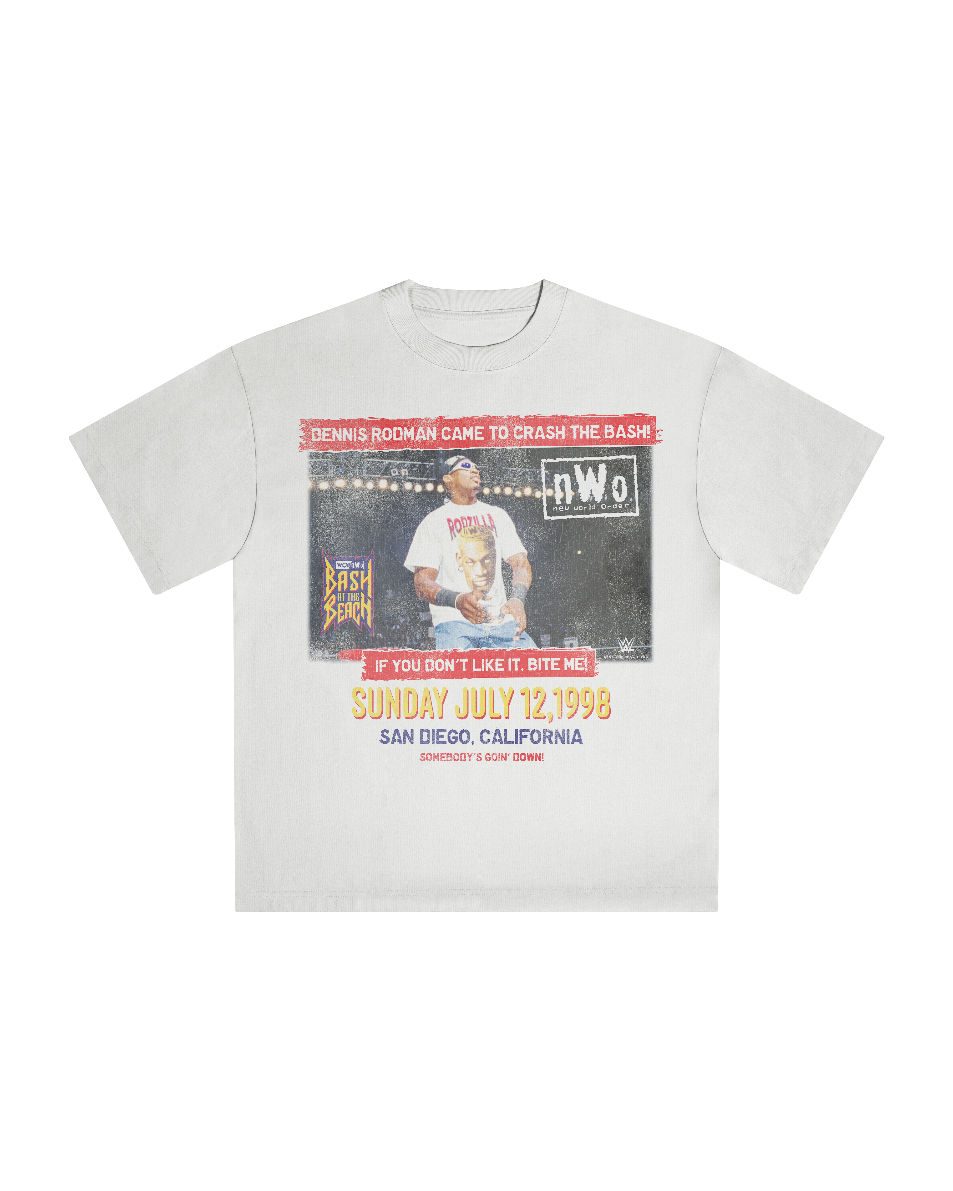 トップス wcw nwo Rodman BASH AT THE BEACH T-Shirt BASH AT THE BEACH TEE – Rodman Apparel