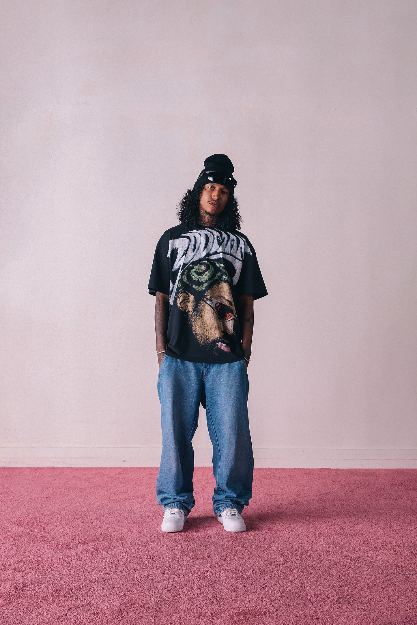 TRIBAL HEAD ALL-OVER-PRINT TEE