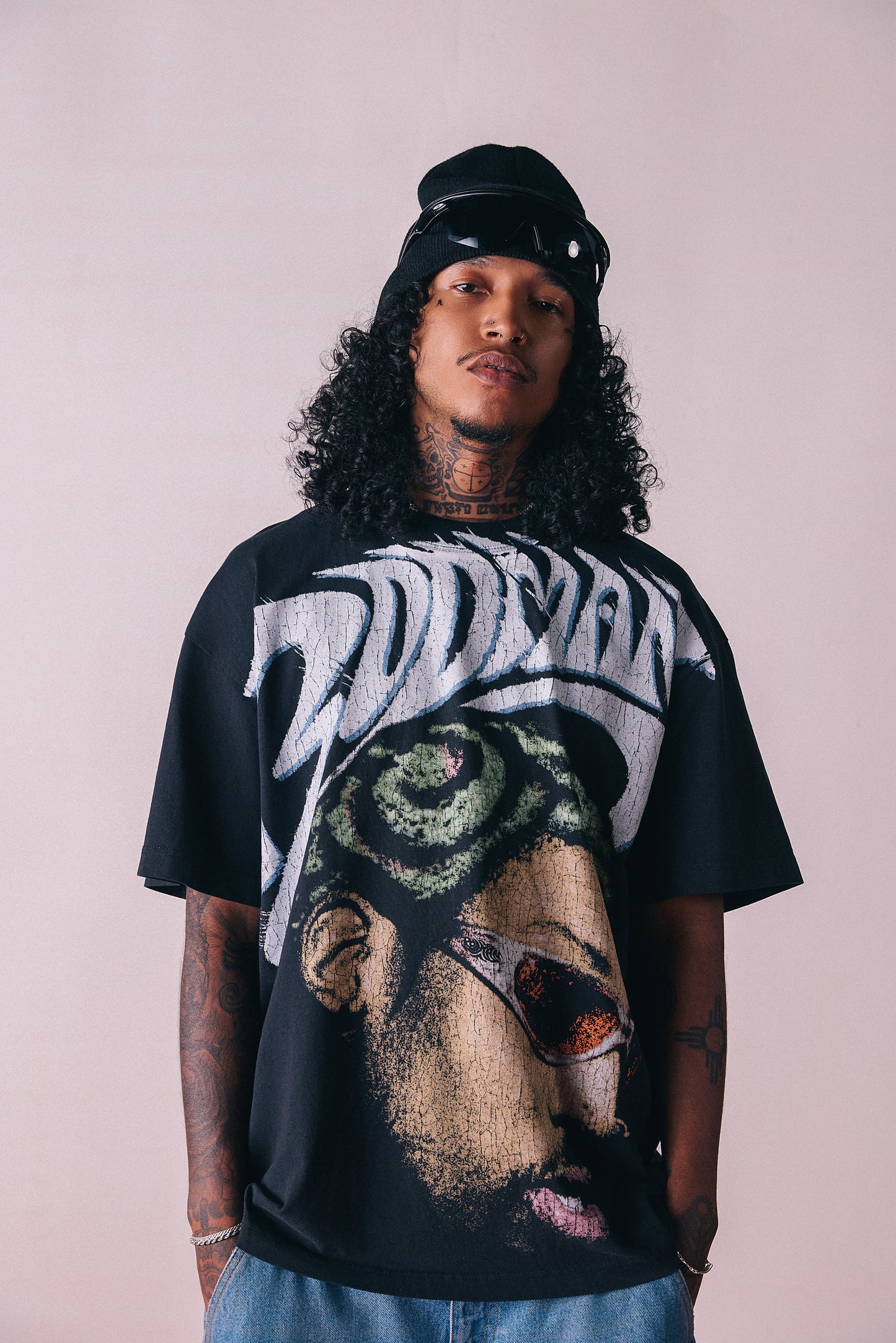 TRIBAL HEAD ALL-OVER-PRINT TEE